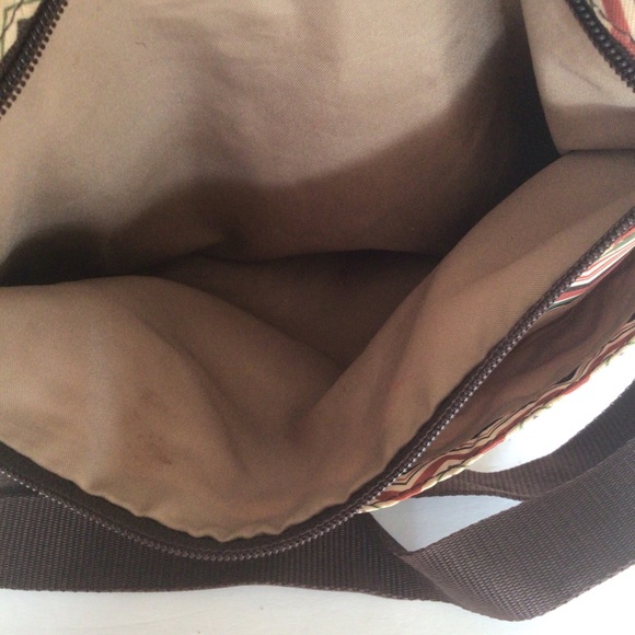 BAGGALINI FALL STRIPE ZIG ZAG MESSENGER CROSSBODY BAG PURSE - Picture 14 of 14